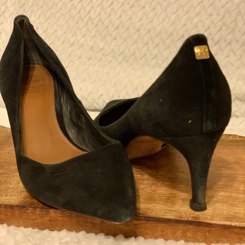 Black Suede Tory Burch Heels